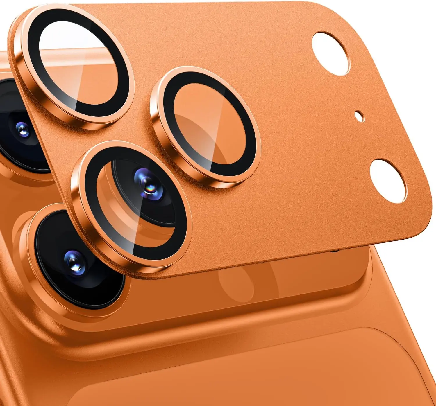 Magnetic Aluminum Alloy Lens Protector for iPhone 17 Pro/Max (1 Pack) - Sapphire Film Cellphone Accessory, Anti-Glare, Flash-Compatible, Full Coverage, Scratch-Resistant, 99% Transparency, HD Clarity, Bubble-Free Install, Easy Attach-Remove, Durable