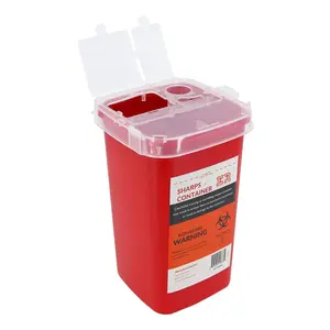 Sharps Container with Split Lid & Locking Mechanism