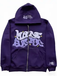 Y2K Retro Star And Letter Printed Full zipper Hoodies，Spring Autumn Harajuku Women And Men Fashion Hip Hop Long Sleeve Hooded ，Avant-Garde - Street Casual Spring/Fall Loose Zipper Pocket Patched，Autumn and Winter Gothic Coat preppy style