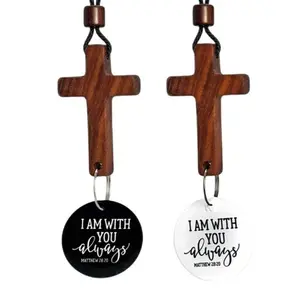 NFC Bible Cross Car Rearview Mirror Pendant Car Christian Decorative Accessories Simple and Innovative Car Interior Decorations