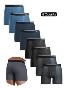 Men's Contrast Tape Boxer Brief, Casual Comfy Breathable Underwear for Daily Wear, Underwear for Men, Men's Underwear Undergarments for All Seasons, Underwear Boxers