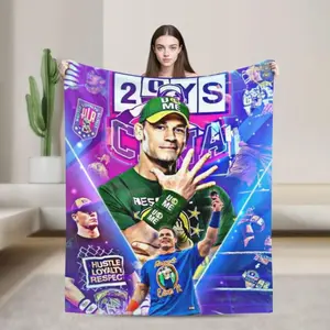 W-WWE Blanket, Super Soft Throw Blanket For Wrestling Fans, Cozy Flannel Blankets, Warm Blankets For Couch Sofa Bed, 50"X40",Christmas Gift,Gift For Men & Women, Vintage Blanket, Wrest Blanket