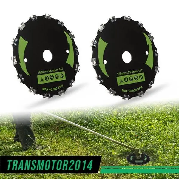 Motor Interior-Fit For Bush Cutter Weed Eater Trimmer Head 2PCS 7" Chainsaw Tooth Brush Blades