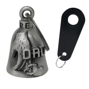 Dream Apparel Son Holding Dad's Finger Bell, Christmas/Halloween Bell, Gremlin/Guardian Motorcycle Bell/Motorcycle Key Chain For Women Men W/Hanger Bikers, Bell For Riders, Good Luck Riding Bell SpiritBell Moto Accessories