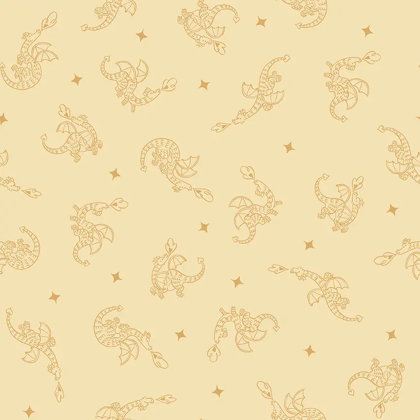 Fabric Riley Blake Sunlight Dragon Flight Faraway Kingdom by the Quarter Yard C17432-SUNLIGHT