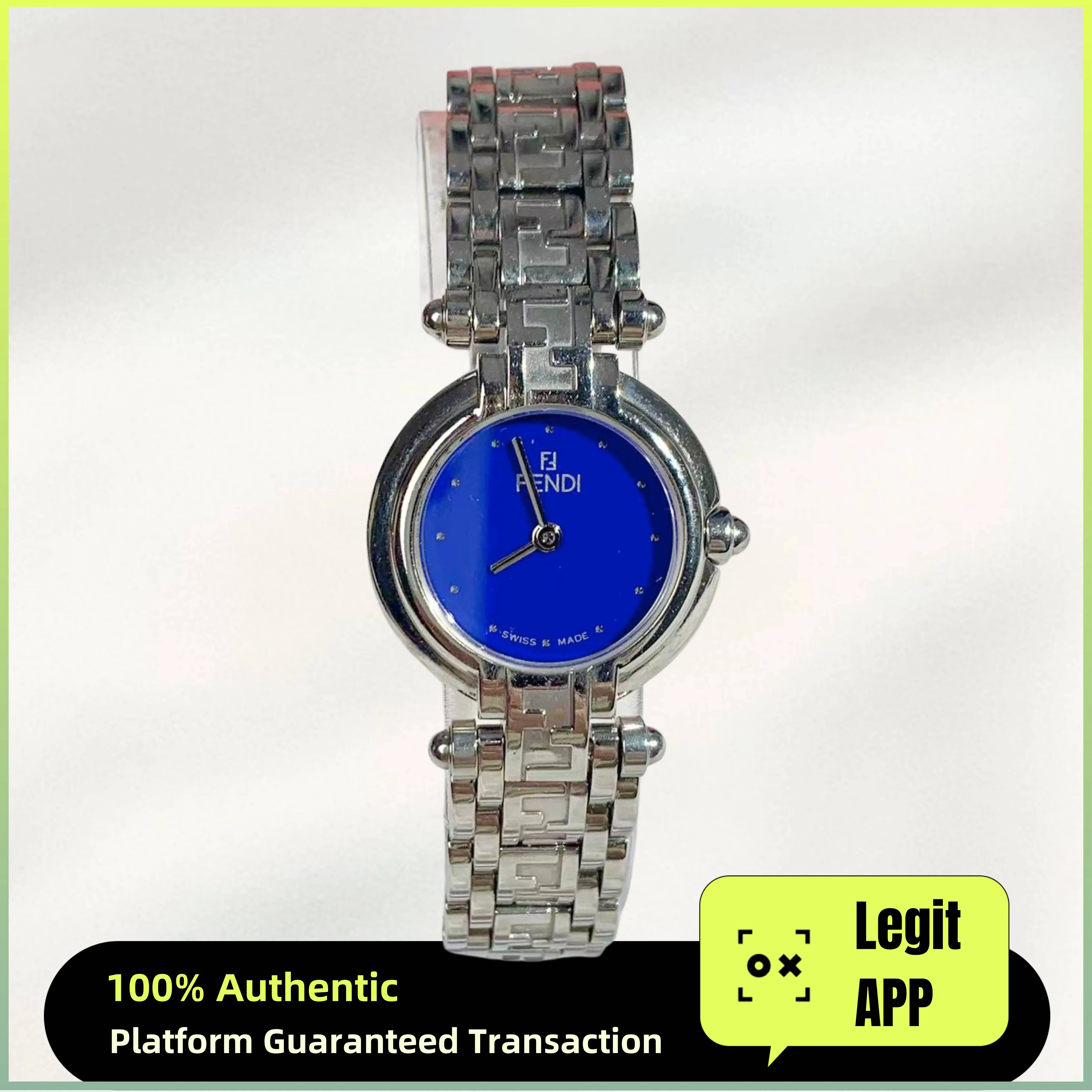 Fendi Vintage 25mm Quartz - Blue Dial, Steel Bracelet Ladies Watch 11911648