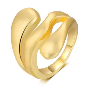 MYTYS Chunky Spoon Statement Band Ring for Women - Wide Face Design with Smooth Lines for Elegant Daily Wear & Special Occasions