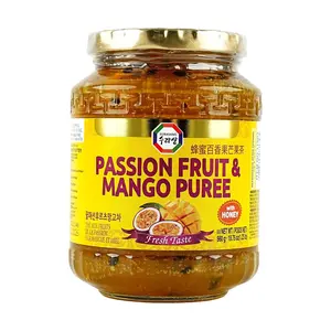 SURASANG Korean Honey Passion Fruit Mango Jam Concentrate Drink Mix 560g - Fruit Tea Syrup for Ade & Juice