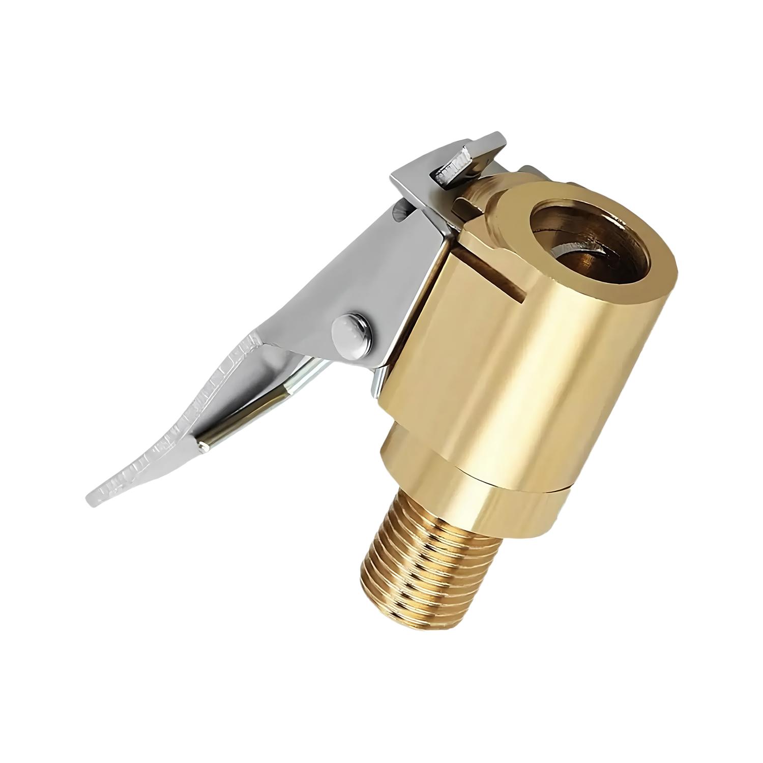 1/2 Pcs Brass Locking Tire Air Chuck, Tire Inflator Hose Adapter for Twist On Connection Convert to Lock On, No Air Leakage Air Compressor Pump Clip On Tire Chucks, Tire Nozzle with Tire Valve Thread