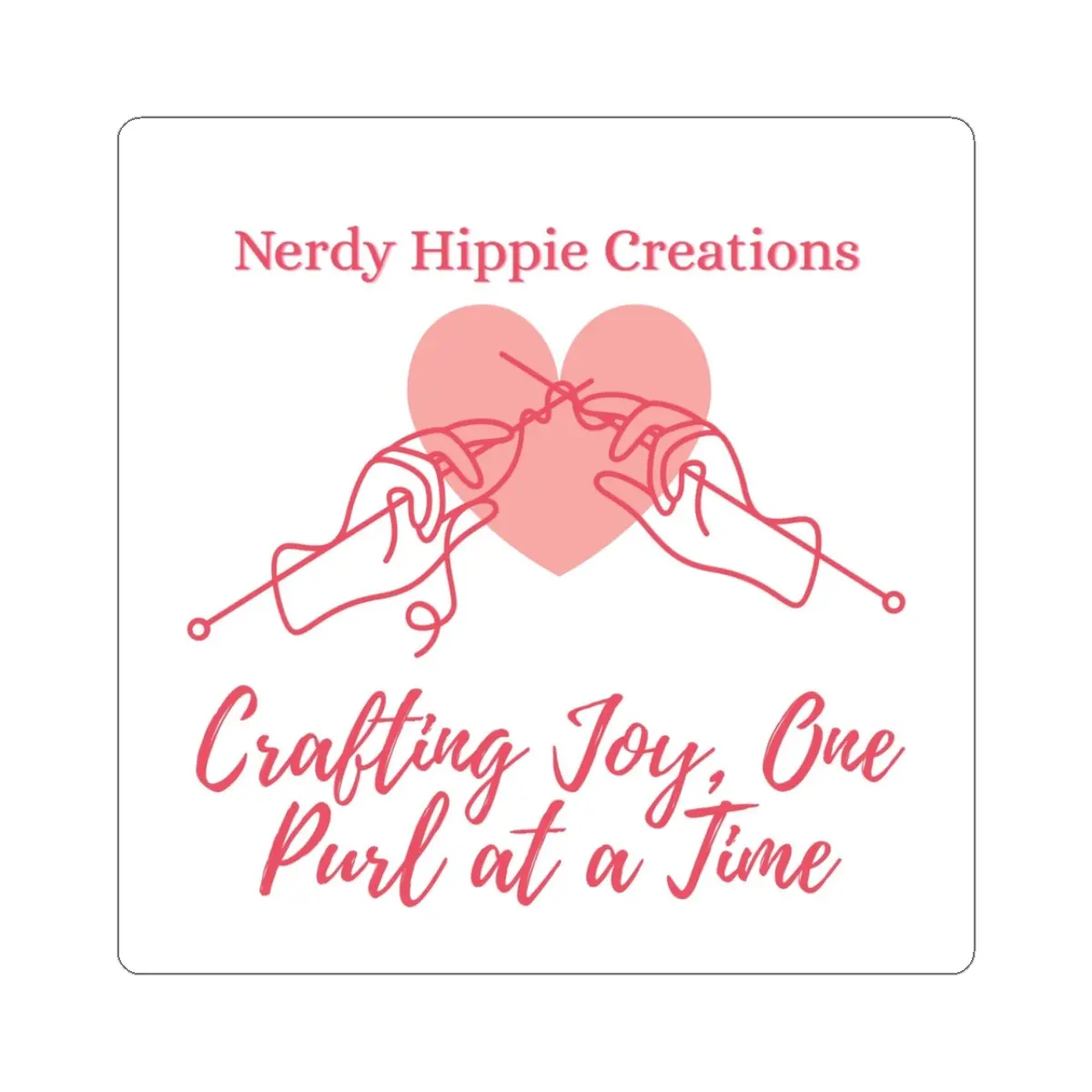 Crafty NHC Knitting Joy Stickers, Yarn Lovers, Custom Laptop Stickers, Crafting Decor, Gift for Knitters, Gift for Crocheters