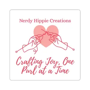 Crafty NHC Knitting Joy Stickers, Yarn Lovers, Custom Laptop Stickers, Crafting Decor, Gift for Knitters, Gift for Crocheters