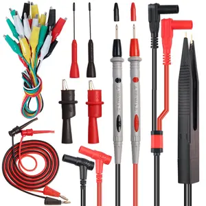 19 count Electrical Multimeter Test Leads Set with  Clips Test Hook Test Probes Lead Professional,5 Colors Jumper Wires Kit 1000V 10A .II