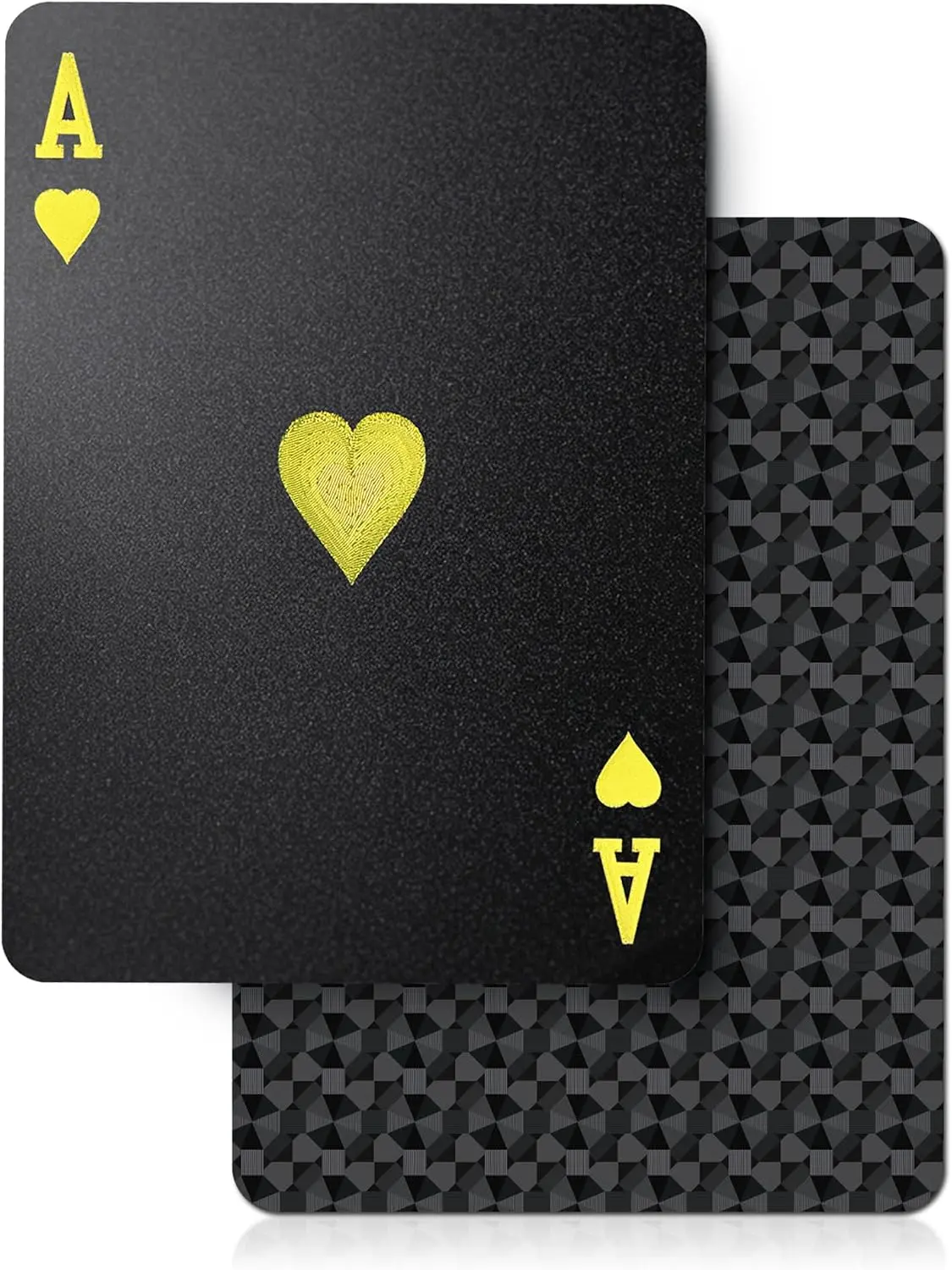 Waterproof Playing Cards, Plastic Playing Cards, Deck of Cards, Gift Poker (Black Diamond Cards)