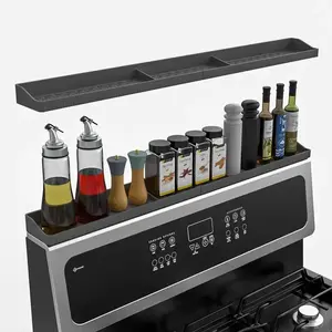 Silicone Magnetic Spice Rack, 1 Count Kitchen Storage Rack, Kitchen Stove Top Storage Organizer & Stove Top Shelf