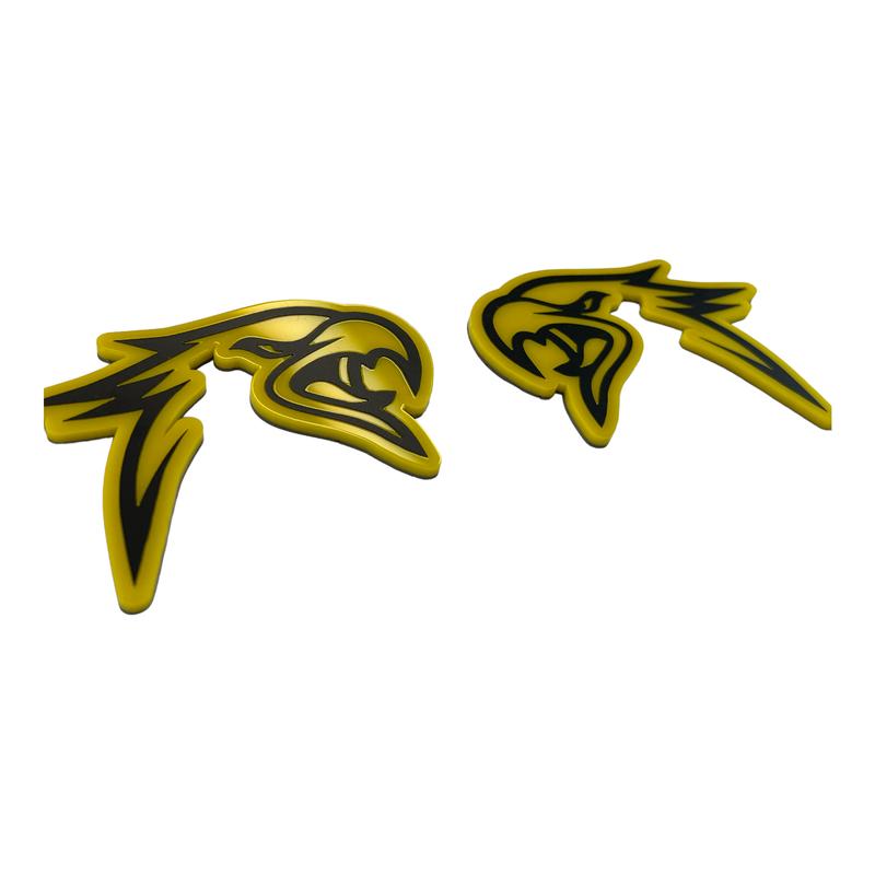 Factotum Motorsports HELLHAWK Emblem - Pair of 2 for Jeep Trackhawk Fenders and Grand Cherokee