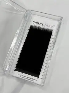Spikes Lashes - 0.07 Cashmere PBT Bold Defined Spikes Trays 12mm-18mm J CC D Curls Deep Jet Black for Wispy Strip Lash Looks