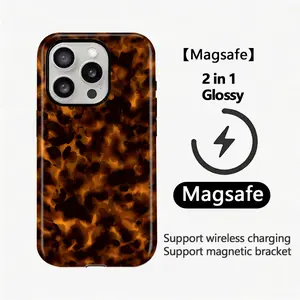 Amber magnetic magnetic phone case Cover for iphone 17 phone case 16 pro max 15 Plus 14 13 12 11 Cute,clear,military-grade,high-end,durable,shockproof,and drop-resistant 2-in-1 glossy phone case