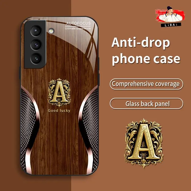 Retro Letter Smartphone Case for Galaxy S21 5G, Handheld Cellphone Cover with Explosion-Proof Protection, Anti-Fall, Anti-Fingerprint, Simple Design, Affordable for Compatible Devices