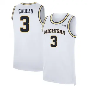 White #3 Cadeau Michigan Style Basketball Jersey, College Mesh Tank Top, Breathable Athletic Shirt, Game Day Outfit, Sports Fan Gift
