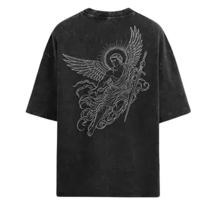 Archangel Michael Lost Generation over sized acid washed tee