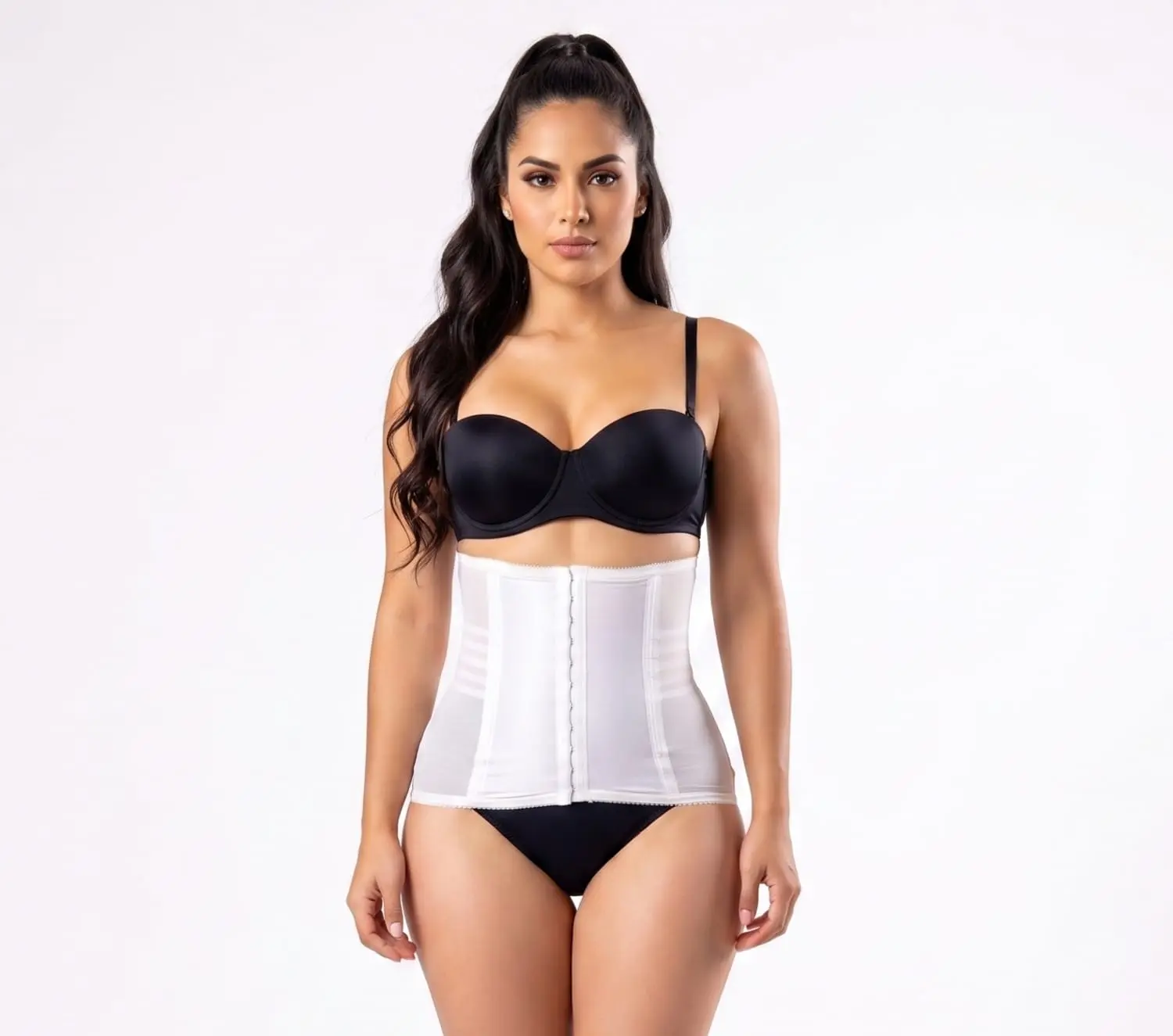 Style 821 | Shapette Powermesh Satin Panel Waist Cincher