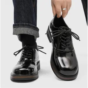 Brand OEIN Premium Men's Derby Shoes, Classic Square Toe Business Casual Footwear, Comfortable Formal Dress Shoes, Non-Slip Office Walking Shoes, Stylish Low-Top Everyday Sneakers, Big Size 38-48