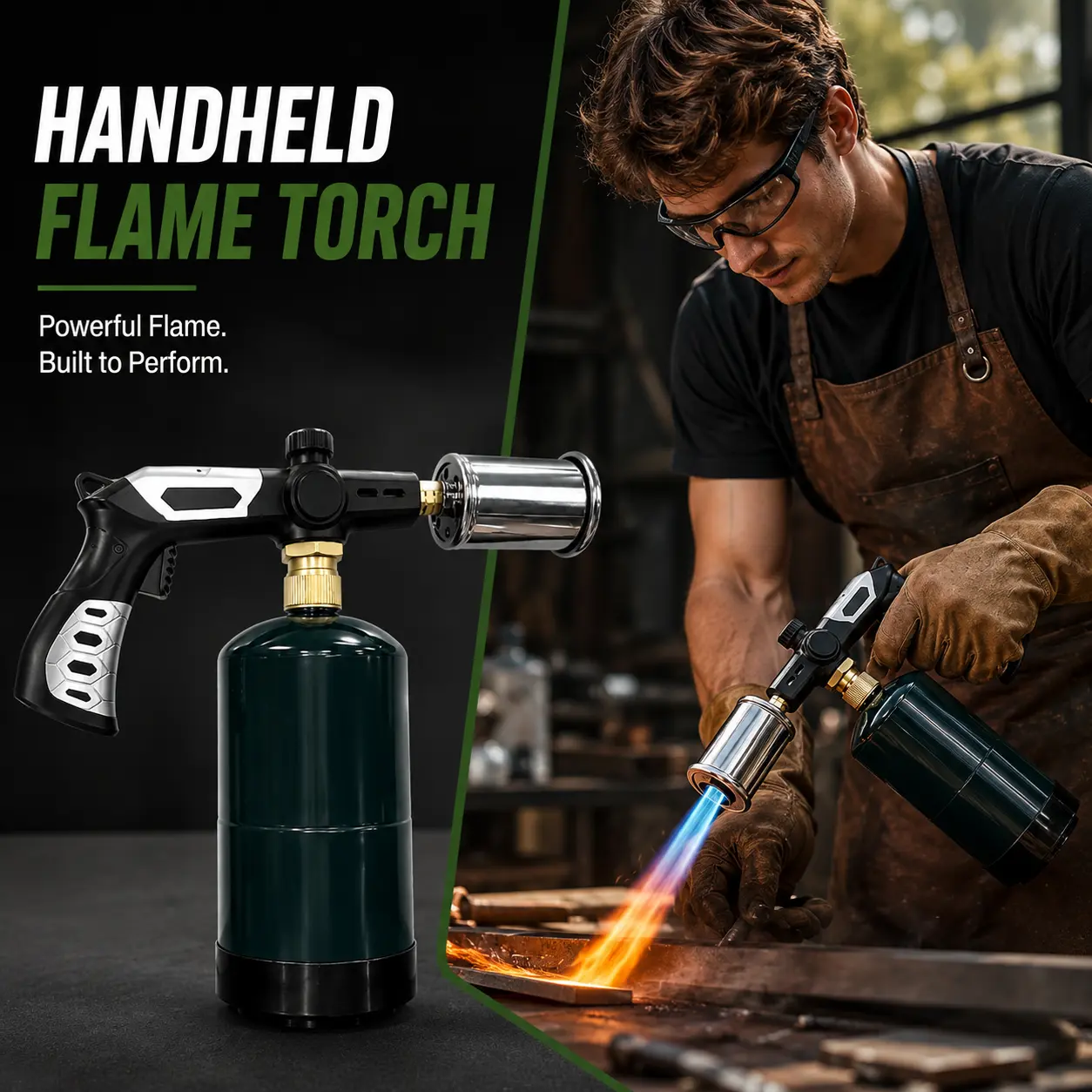 Mini Handheld Culinary Butane Torch | Food Grade Adjustable Flame Blow Torch for Creme Brulee Baking Desserts Searing Meat | Portable Craft Torch for Jewelry Soldering Candle Resin Art | Fits School Bag Car Storage, Not Pocket Size（Doesn't include gas）
