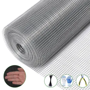 Durable Galvanized Hardware Cloth - Welded Wire Mesh Roll, 16/23 Gauge - Sturdy Garden & Farm Fence, Tree Guard, Animal Barrier, Outdoor & Craft Use
