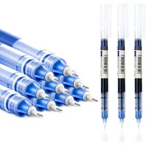 12 count Rolling Ball Pens, Quick Dry Ink 0.5 mm Extra Fine Point Pens Liquid Ink Pen Rollerball Pens Blue