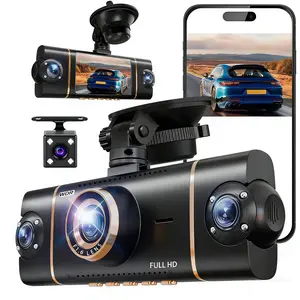 🚨 No More Blurry Nights! 5GHz WiFi + Ultra Night Vision 4-Channel Dash Cam!🚗💥Non-rechargeable, must be used while plugged in.