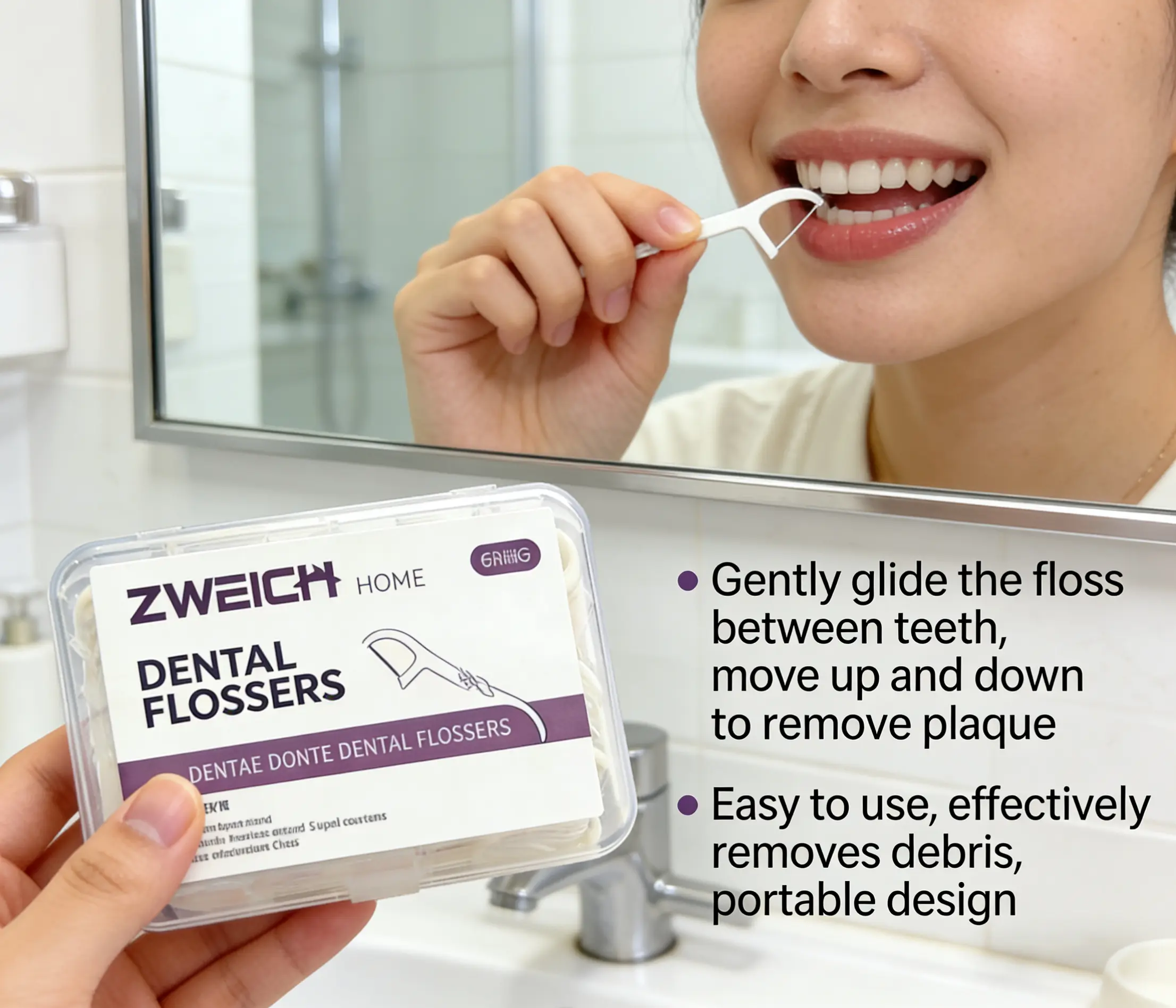 2 Boxes Boxed disposable dental floss, high toughness dental floss for family and travel, fine thread dental floss dental cleaning dental floss stick, interdental dental floss, oral health dental care products, oral hygiene products,