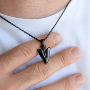 AS123 Arrow Necklace for Men, Arrow Viking  Men's Necklace, Gift for Him