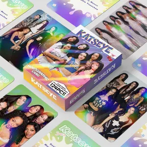 124pcs KATSEYE 2026 comeback LOMO CARD <PINKY UP> concept photo series showcases card second mini album <WILD> , new song <pink up> released during chachella performance.