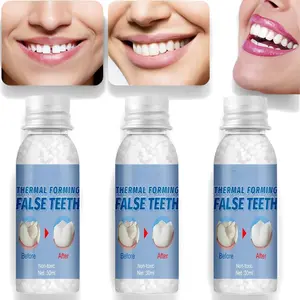 3 Packs Halloween Tooth Decorations Tooth RepairKit,Temporary Tooth Repair Gel 30ml, Moldable Resin forMovie Makeup & Cosplay, Easy DlY Filling for Tooth Gaps,Missing Teeth & Cosmetic Fixes