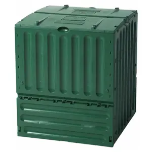 212 MAIN TDI Large Eco King Composter - Green, 105 Gal Capacity Assembled Polypropylene Unit with Latches, UV-Resistant Recycled Material, Folding Kitchen Composting Storage Solution