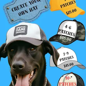 Creative Dame Designs Custom Hat Design during Live - Create Your Own Hat with Patches Options Available