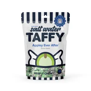 Taffy Shop, Appley Everafter Salt Water Taffy - Green Apple Flavored Soft, Sweet & Chewy Candy
