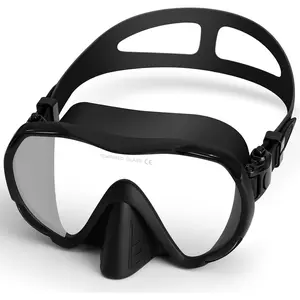 Anti-Fog Swim Goggles with Full Face Seal, Panoramic Underwater Mask No Leak Diving Glasses for Adults Teens