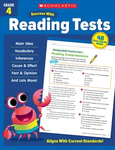 Scholastic Success with Reading Tests Grade 4 Workbook -- Scholastic Teaching Resources - Paperback