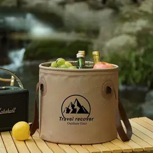 20L Car Folding Bucket, Waterproof Foldable Sink, Portable Travel Basin, Camping Hiking Fishing Storage Bucket, Durable Design