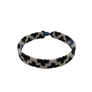 Ancestral Chakana Bracelet Woven Macrame Thread Peruvian Crafts