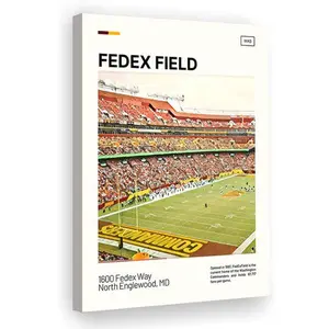 FedExField Print, Washington Commanders Stadium Canvas Art, Fan Gifts, Sport Art, Canvas Print Wall Art