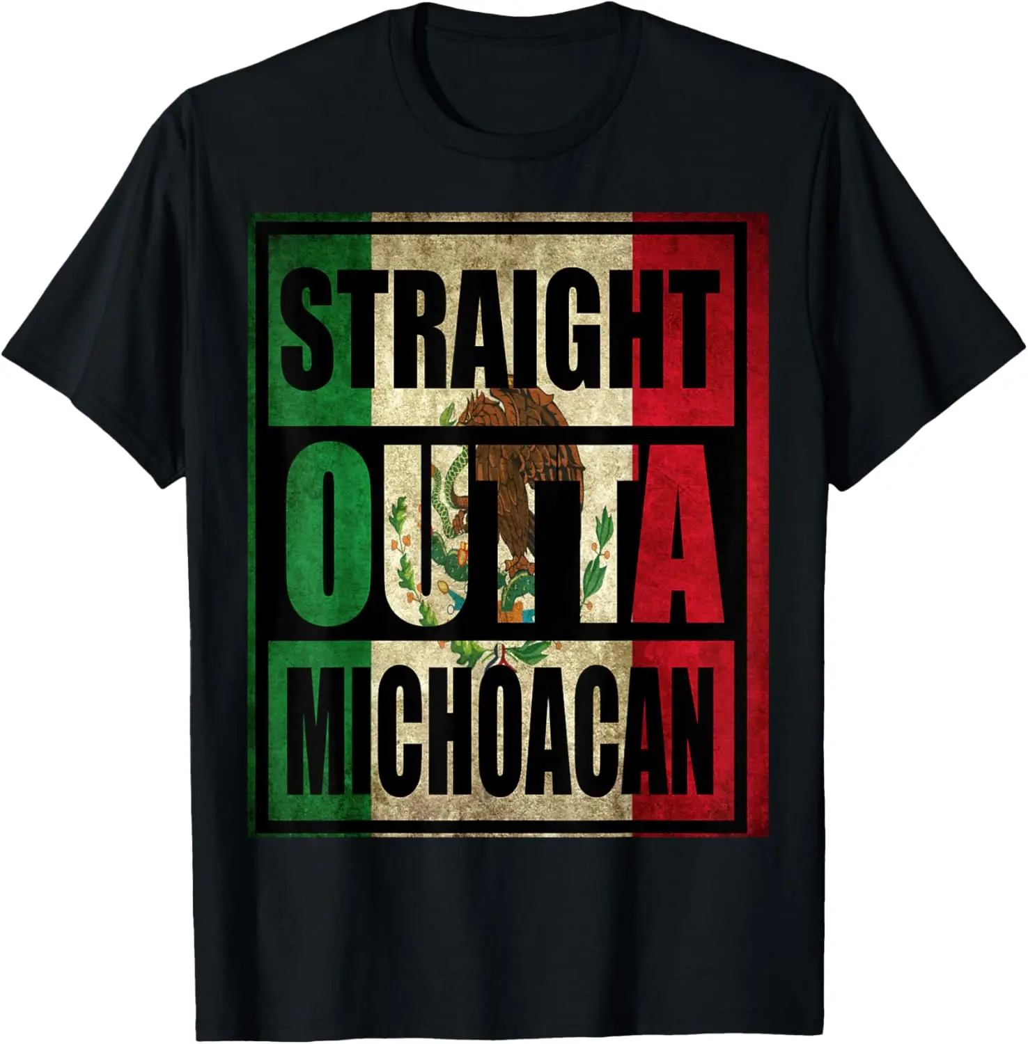 [100% Cotton]   STRAIGHT OUTTA MICHOACAN MEXICO T SHIRT T-Shirt Golf Gift T-Shirt For Men And Women
