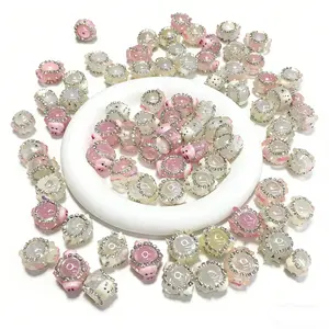 50g Embellished Cartoon Pig & Kitty Beads, Creamy Sweet Style DIY Beading Accessories, Perfect for Bracelets/phone Chains/bags, Ideal for Craft Lovers/students