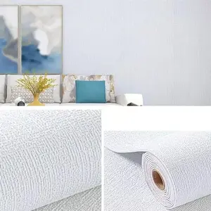 Linen Wallpaper, Self-Adhesive, Waterproof Moisture-Proof, Textured Wall Sticker, Modern Home Decor for Living Room, Bedroom, Kitchen