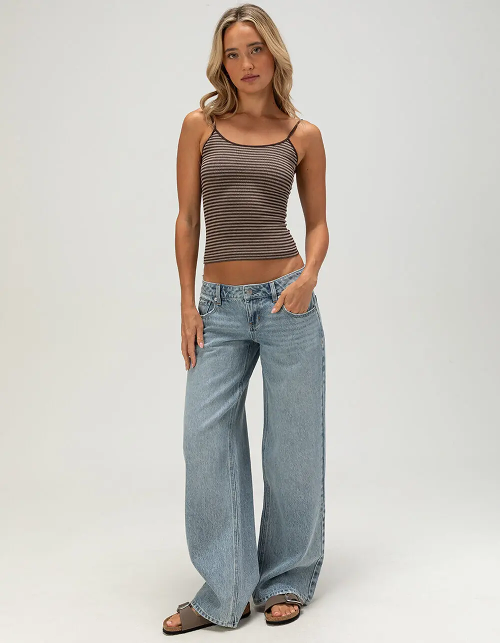 RSQ Womens Ultra Low Rise Baggy Star Patch Jeans