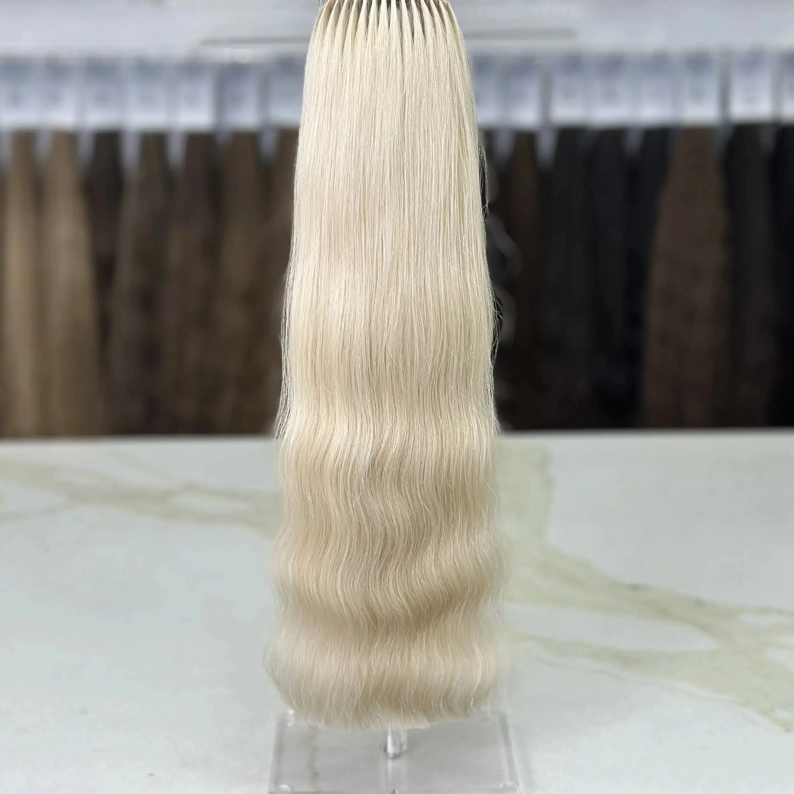 K-tip Slavic hair, colored, wavy 20 inch, 130gr, 253str
