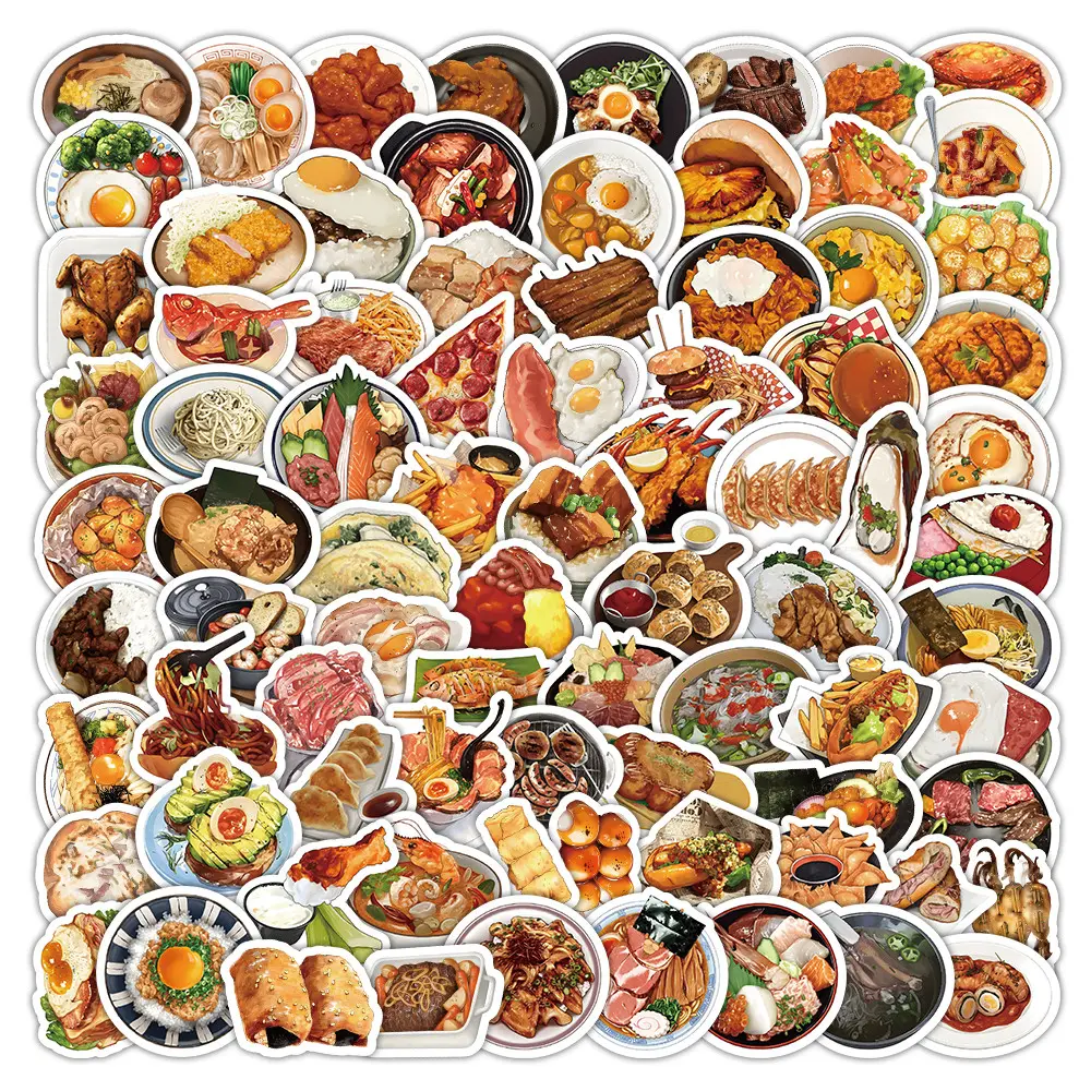 103 Pcs Realistic Food Stickers - Vivid Decor for Journals, Water Bottles, Notebooks & DIY Crafts