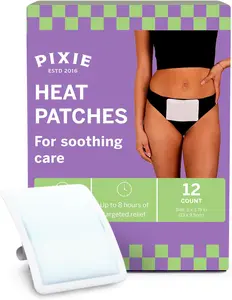 Pixie Disposable Heat Patches – Up to 8 Hours of Warming Comfort – Air-Activated Body Warmers – Slim, Discreet External Heat Pads (12 Count)