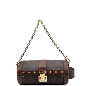 Pre-owned Louis Vuitton Leather tote bags Logo Papillon BB Monogram Calfskin Brown (ym040126h0)